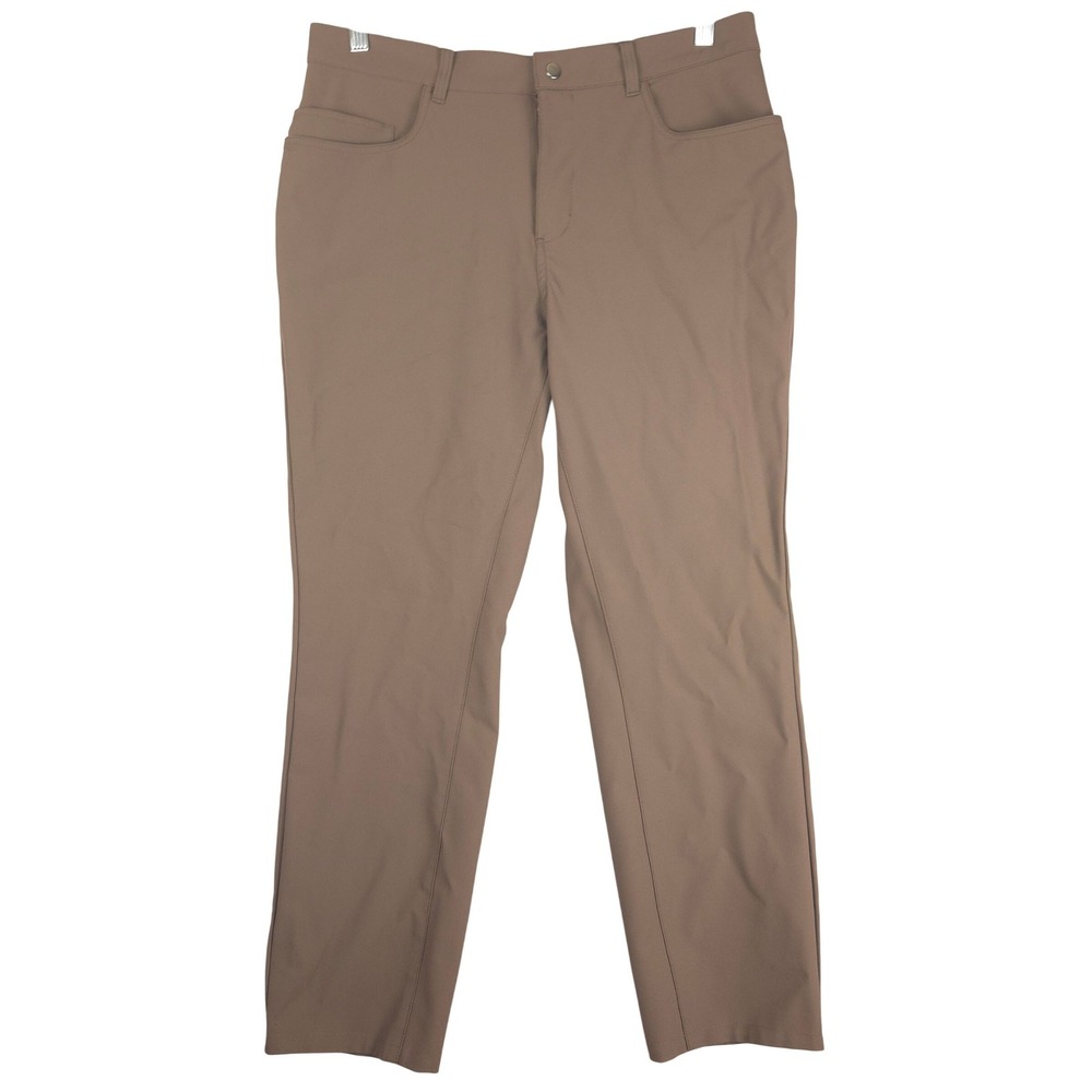 State & Liberty Mens Athletic Fit Stretch Brown Golf Pants Size‎ 36 (Fits 34x28)
